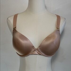 BCBG Max Azria Bra Satin Neutral Tan Beige Rose Champagne Nude Size 36 B NWOT